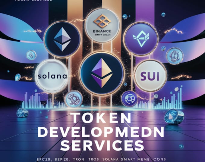 Gig Preview - Develop erc20 bep20 token trc20, solana memecoin, sui token aptos, polygon token