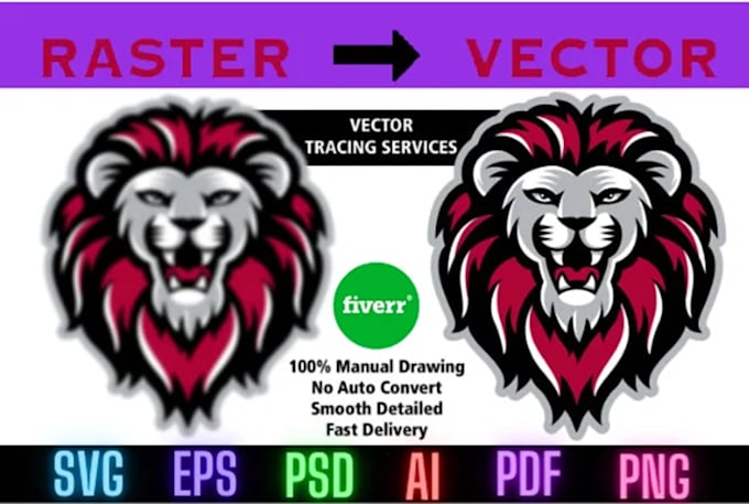 Gig Preview - Do vector tracing, edit, illustrate your logo and image very fast