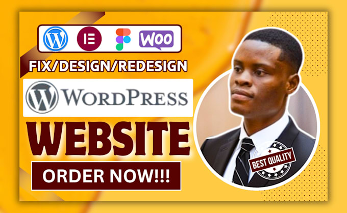 Gig Preview - Design build wordpress business website redesign rebuild clone wordpress blog