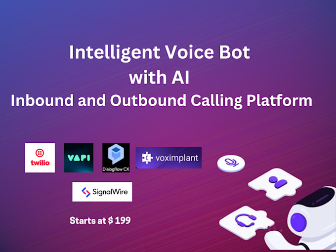 Gig Preview - Do ai powered voice bot with intelligent conversational solutions