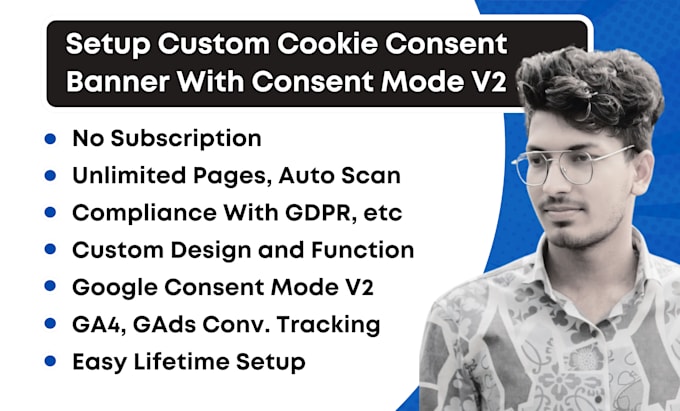 Gig Preview - Setup cookie consent banner, consent mode v2 with gtm