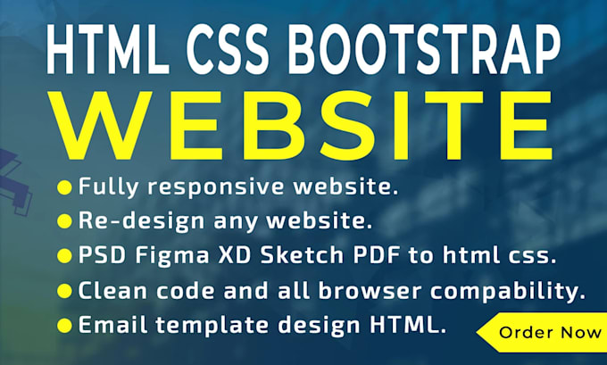 Gig Preview - Design a responsive and modern website using bootstrap 5 framework