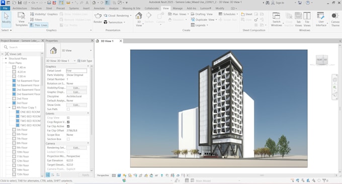 Gig Preview - 3d model in autodesk revit