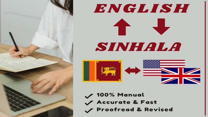 Gig Preview - Deliver high quality translate services in sinhala and english