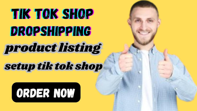 Gig Preview - Tiktok shop product listing dropshipping product