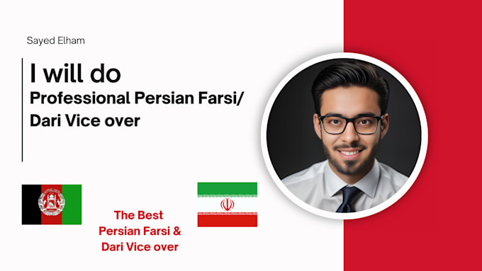 Gig Preview - Record persian voice over and dari voice over and persian podcast