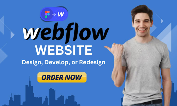 Gig Preview - Convert figma to webflow and design, develop, or redesign your website