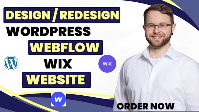 Gig Preview - Design or redesign a professional webflow, wix wordpress website