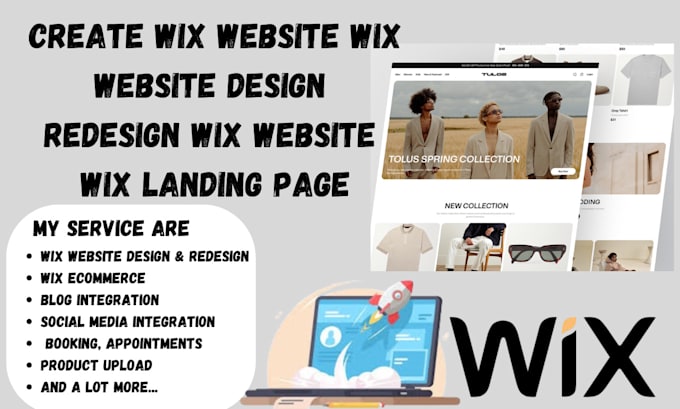 Gig Preview - Create wix website wix website design redesign wix website wix landing page