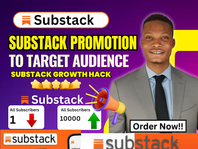 Gig Preview - Do organic substack promotion for your substack page to real audience