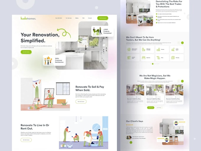 Bestseller - design website for home renovation and remodeling businesses