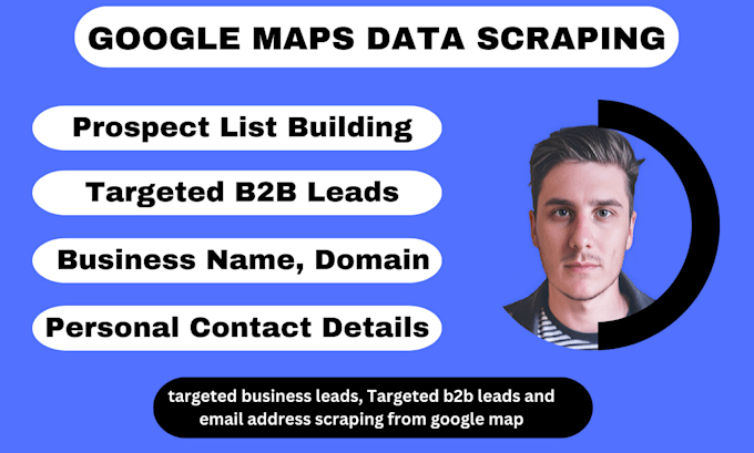 Gig Preview - Scrape business data, scraping email list, b2b leads by google map scraper