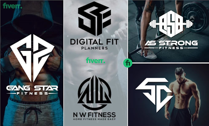 Bestseller - make modern fitness, gym, warrior, sports, and monogram 3d logo