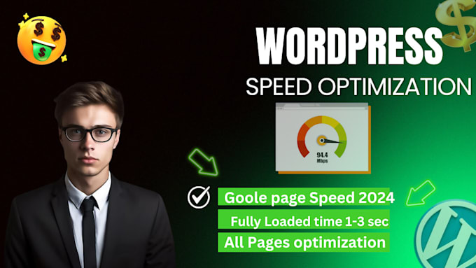 Gig Preview - Wordpress speed optimization and website pagespeed