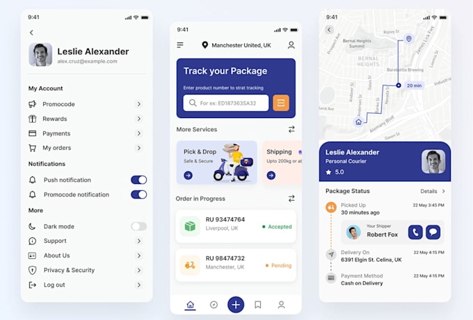 Gig Preview - Build ai courier delivery app, ai parcel delivery app, ai logistic delivery app