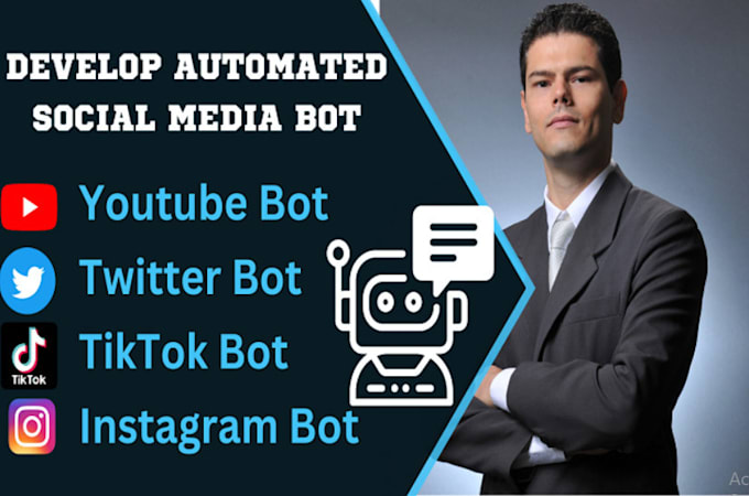 Gig Preview - Do slack bot, linkedin bot, twitter x bot, tiktok bot, instagram bot,youtube bot