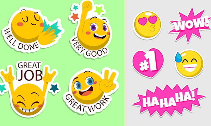 Gig Preview - Make animated gifs whatsapp stickers emoji canva website design whatsapp sticker