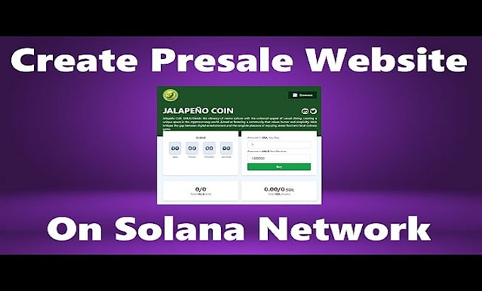 Gig Preview - Create solana token with presale website, bsc presale website and smart contract