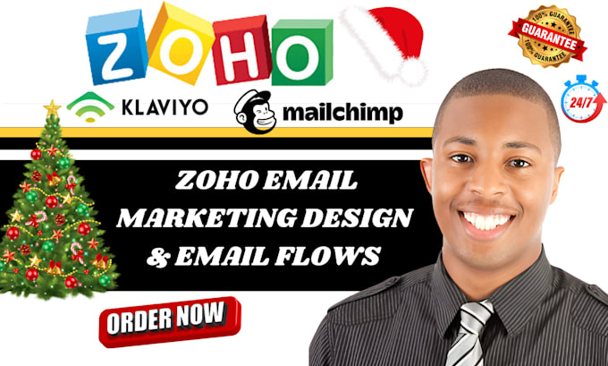 Gig Preview - Do zoho email flows zoho crm zoho automation klaviyo email flows, klaviyo design