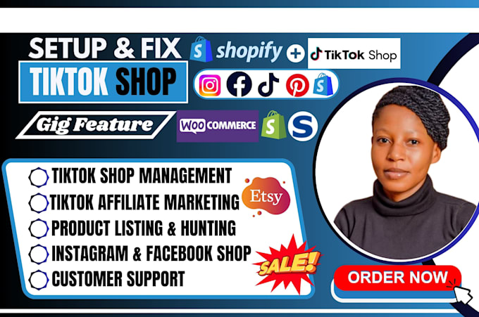 Gig Preview - Set up tiktok shop dropshipping marketing facebook ads promotion tik tok manager