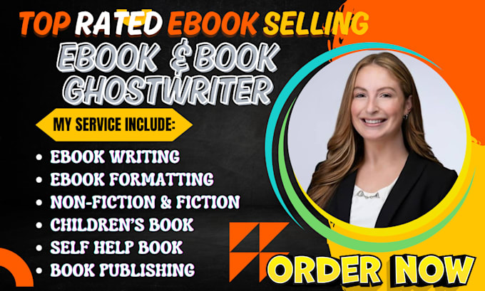 Gig Preview - Write your ebook be your ebook writer ebook fiction ghostwriter book writer