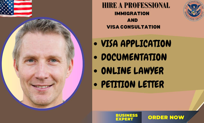 Gig Preview - Be your immigration lawyer providing legal consulting  business plan for USA