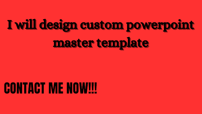 Gig Preview - Design custom powerpoint master template