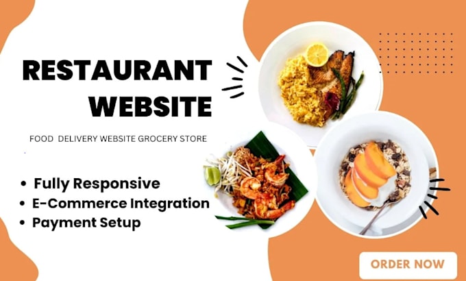 Gig Preview - Design multi vendor website, online ordering website, restaurant website