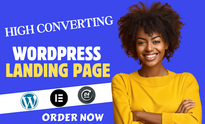 Gig Preview - Do wordpress landing page design or a single landing page carrd, getresponse