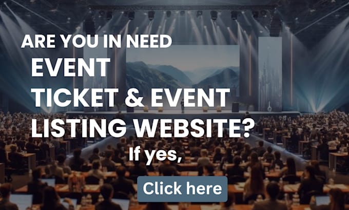 Gig Preview - Build event ticket website event listing website with online booking