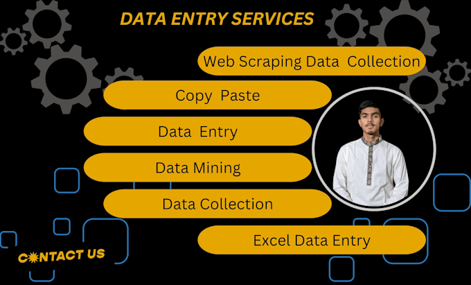 Gig Preview - Fast data entry, data mining , data collection, web scraping data, copy peats