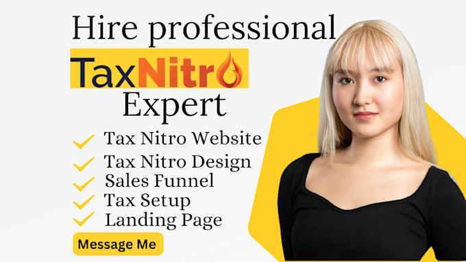 Gig Preview - Build tax nitro or tax booking website landing page and sales funnel