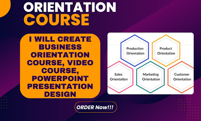 Gig Preview - Create business orientation course, video course, powerpoint presentation design