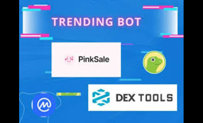 Gig Preview - Build dextools token trending bot coinmarketcap, cg trending pinksales trending