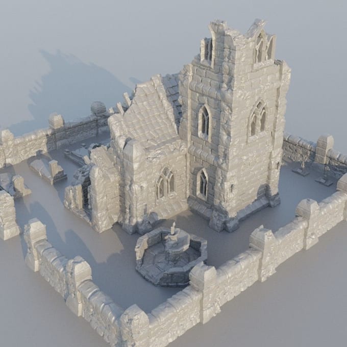 Gig Preview - Design a 3d terrain miniature with stl tabletop files for print ,3d environments