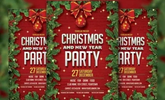 Gig Preview - Design christmas event, parties flyers, holiday and new year flyers or cards