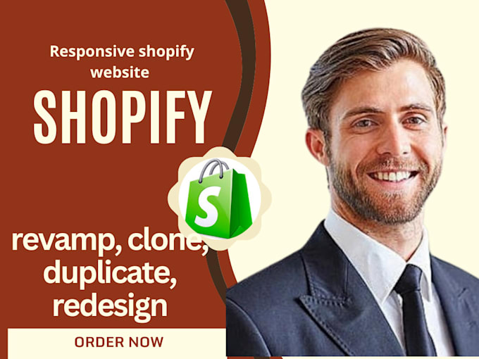 Gig Preview - Redesign shopify site, dropshipping shopify store design or ecommerce website