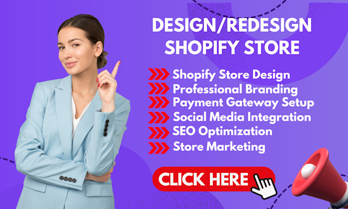 Gig Preview - Build ecommerce website on shopify, shopify store design, shopify dropshipping