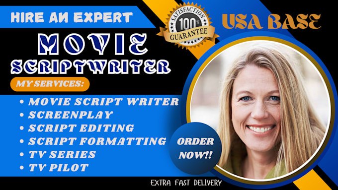 Gig Preview - Be your expert movie script writer, screenplay writer, script writing, and film