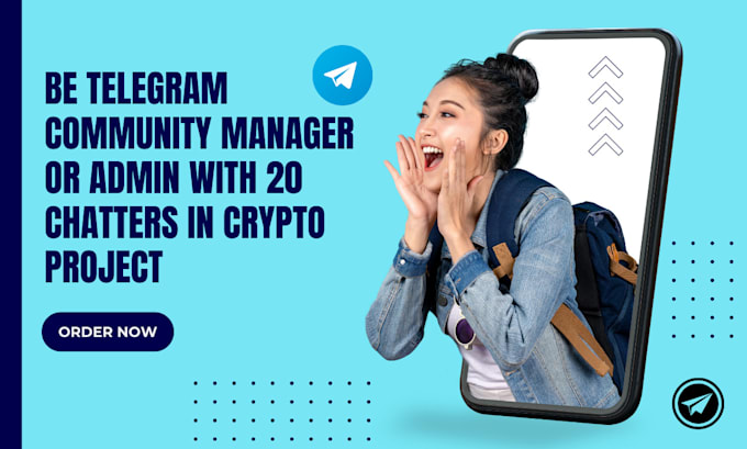 Gig Preview - Be telegram community manager or admin with 20 chatters in crypto project