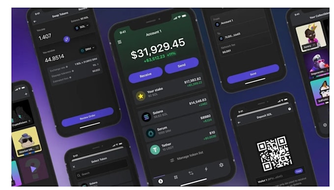 Gig Preview - Create crypto wallet app token wallet app smart contract phantom wallet solana