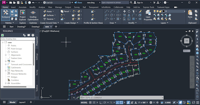 Gig Preview - Design professional civil 3d designs for roads, grading, and pipe networks