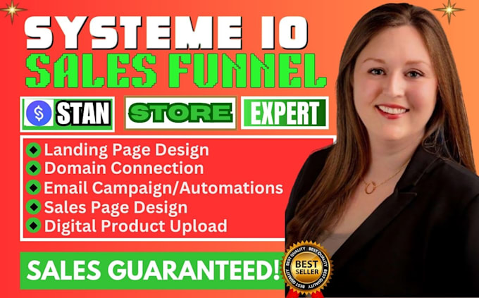 Gig Preview - Build sales funnel or landing page in systeme io, clickfunnels, gohighlevel