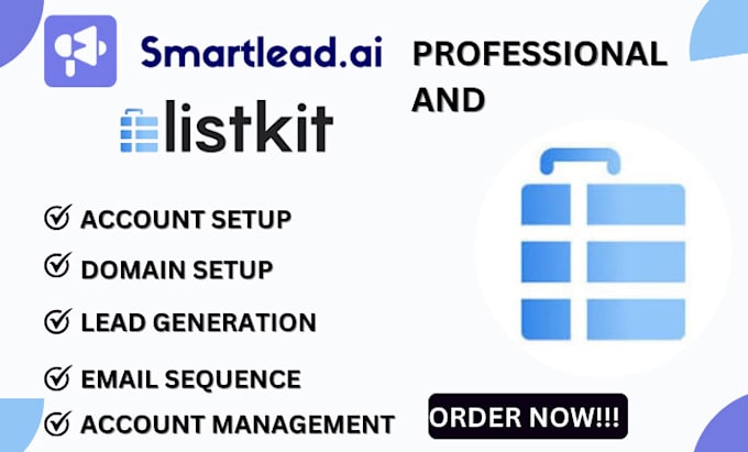 Gig Preview - Do lead generation and send cold emails easily using listkit and smartlead