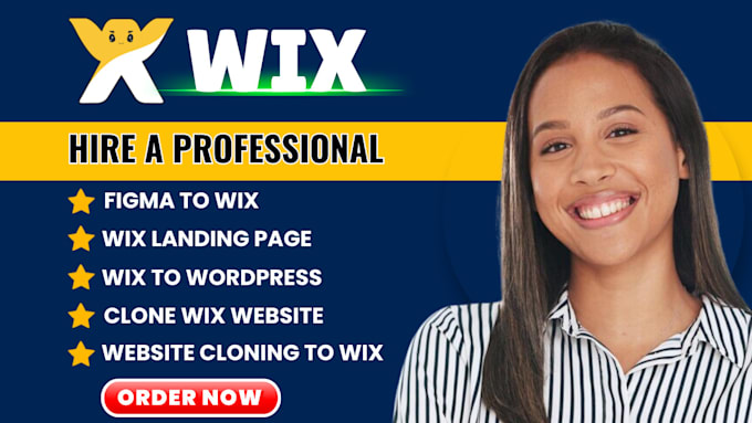 Gig Preview - Wix website design wix website redesign wix ecommerce build wix landing page