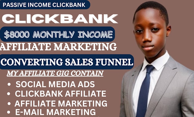 Gig Preview - Promote affiliate marketing, do sales funnel clickbank amazon website sales