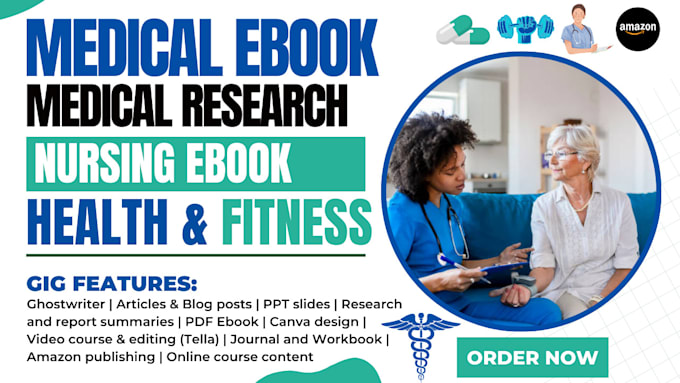 Gig Preview - Do medical writing, health and fitness ebook, online course, tella video course