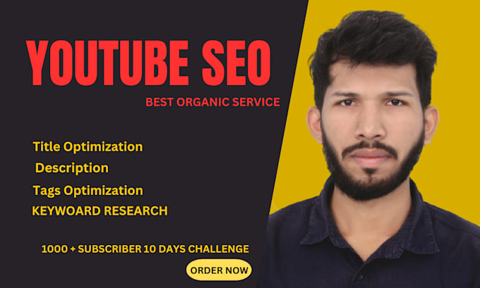 Gig Preview - Do best youtube video SEO  ranking for your channel