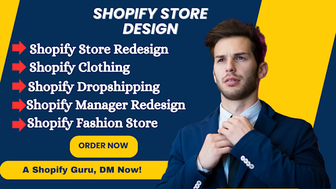 Gig Preview - Build fashion clothing shopify dropshipping store, shopify manager redesign