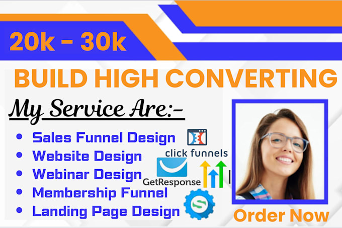 Gig Preview - Build clickfunnel sales funnel clickfunnel systeme io gohigh level landing page